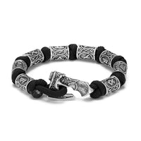 Bracelet enroulé nordique "Force surhumaine" – Acier inoxydable